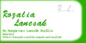 rozalia lancsak business card