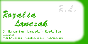 rozalia lancsak business card